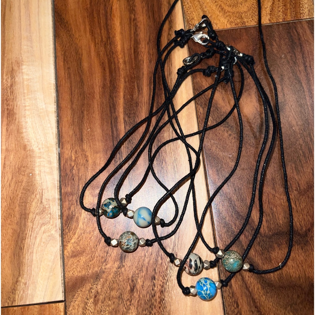 Earth Toned Single Bead Necklace